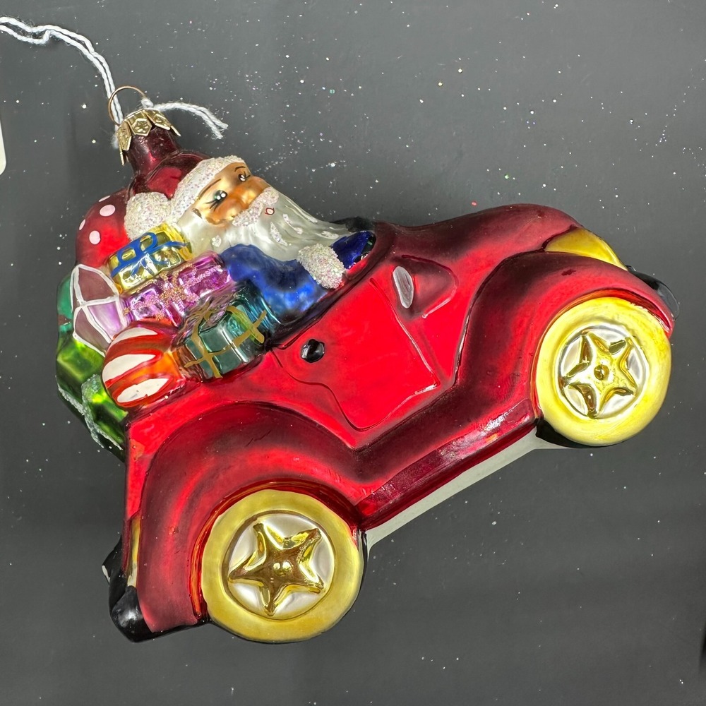 1997 Christopher Radko Jolly‎ Jalope 5" Ornament 97-151-0 Red Car
